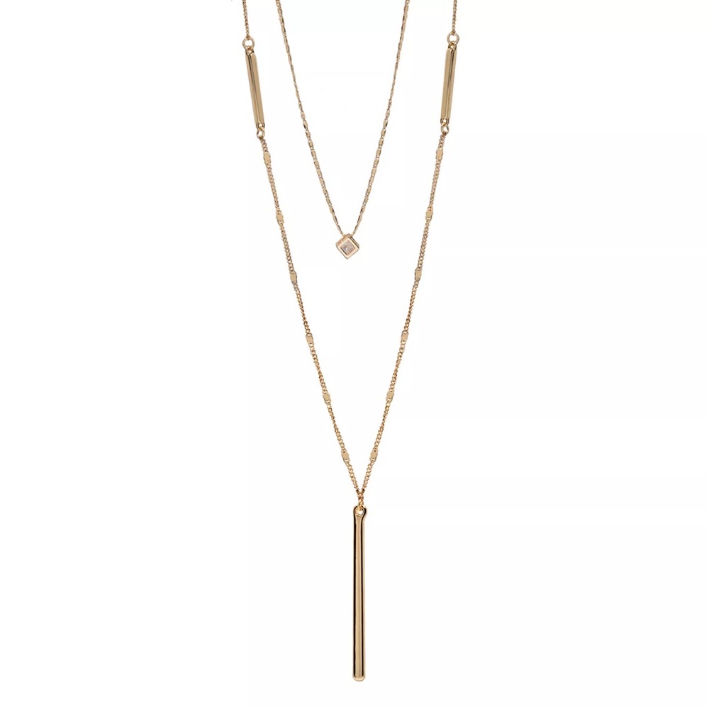 NWT: LC Lauren Conrad Gold Layered Necklace
